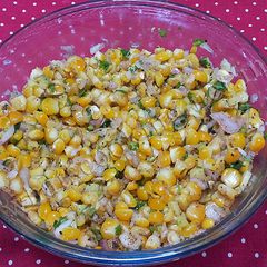 #week3 of5- Non junk starter-Corn and mango salad A picture of #week3 of5- Non junk starter-Corn and mango salad.