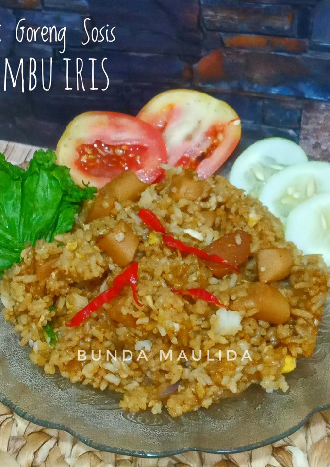 Foto resep Nasi Goreng Sosis Bumbu Iris