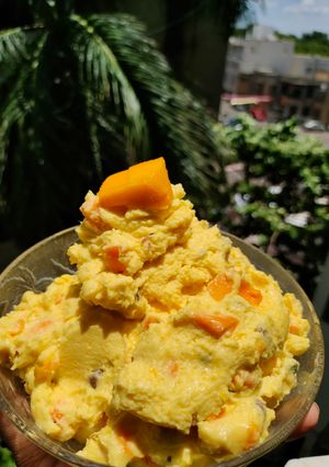 A picture of Mango Shrikhand.