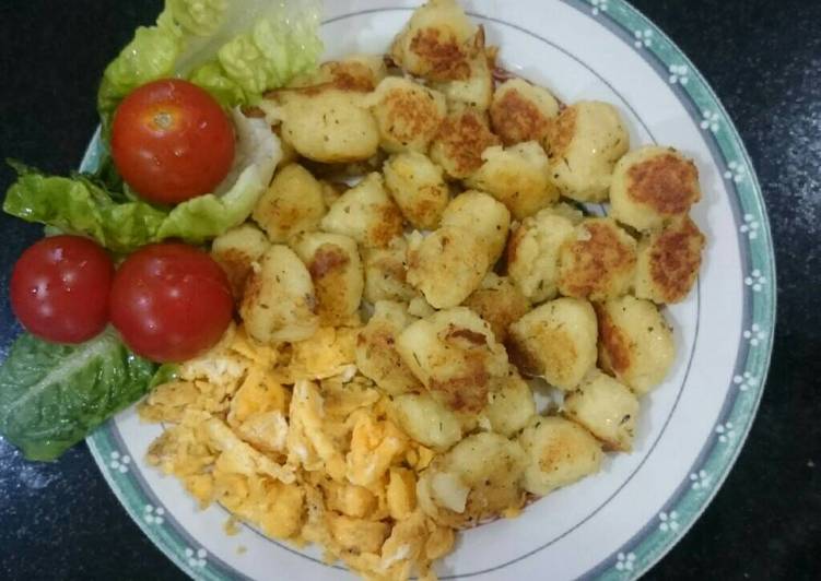 Gnochi ceritanya...padahal...bakso kentang goreng, resep jomblo