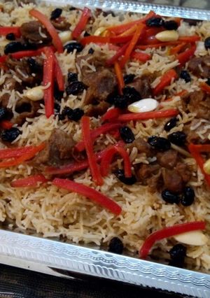 A picture of Mutton Afghani pulao.
