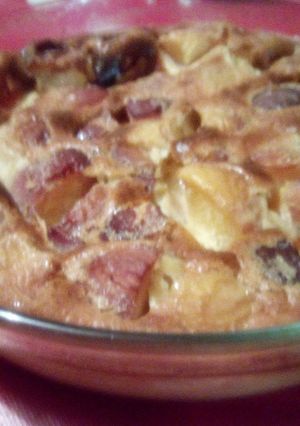 A picture of Nectarine and Thyme Clafoutis.