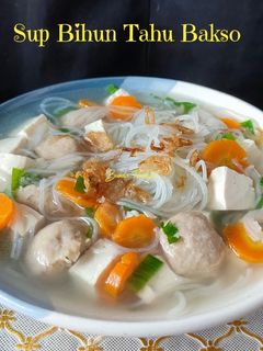 Foto resep Sup Bihun Tahu Bakso