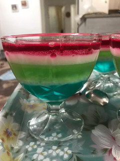 عکسی از دستور ژله تک نفره رنگین کمان