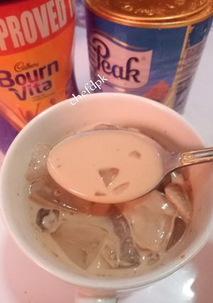 A picture of Cold Bournvita and milk.