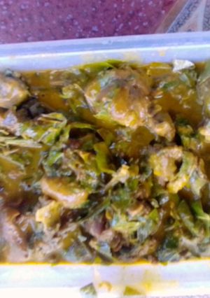 A picture of Oha soup.