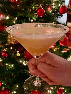 Una foto de Margarita granizado con fruta de la pasión y jengibre