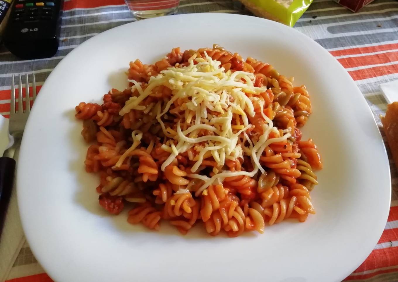 Pasta con carne picada