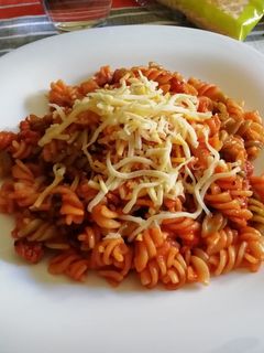 Una foto de Pasta con carne picada