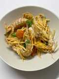 Trofie con canocchie e pomodorino