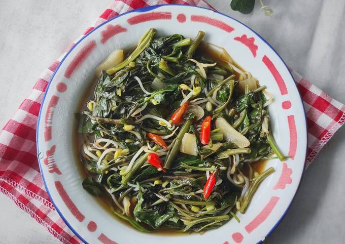 Cara Memasak Resep 95. Tumis Kangkung Tauge