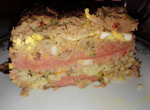 Una foto de Pollo relleno de molde