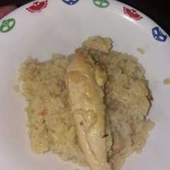 Una foto de Risotto falso de pollo