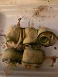 Rollos de calabacín y pavo