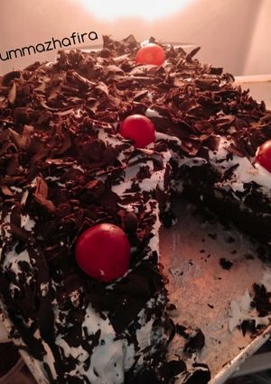 Foto resep Blackforest cake & whiped cream homemade