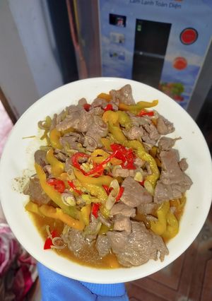 Hình của món Ngan xào sả ớt.