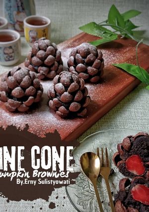 Foto resep Pine Cone Pumpkin Brownies