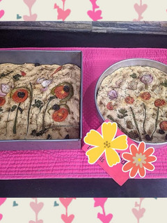 A picture of Focaccia bread.