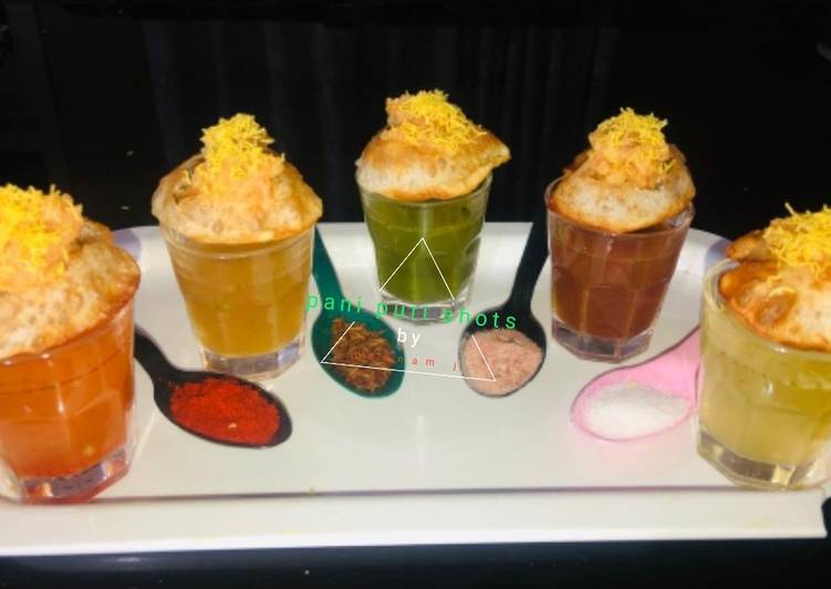 5 flavoured pani puri shots