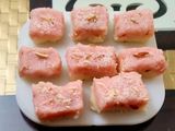 Layered coconut burfi