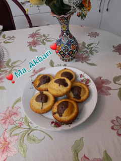 عکسی از دستور کاپ کیک کاکائویی