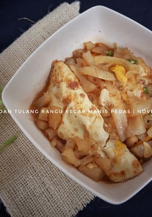 Foto resep Telur dan tulang Rangu kecap manis pedas