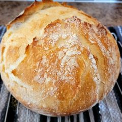 A picture of No Knead Dutch Oven Bread.