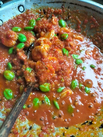Easy Way Make Sambal udang pete the  Makes Drooling Appealing