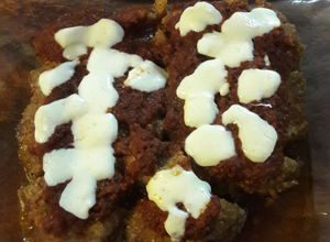 Una foto de Milanesas con salsa de chipotle
