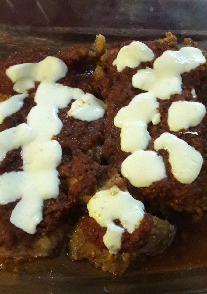 Una foto de Milanesas con salsa de chipotle