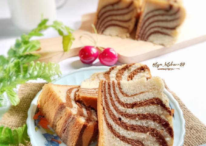 Zebra Cake Putih Telur