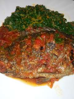 A picture of Fish stew.