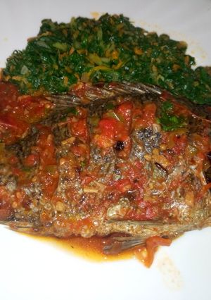 A picture of Fish stew.