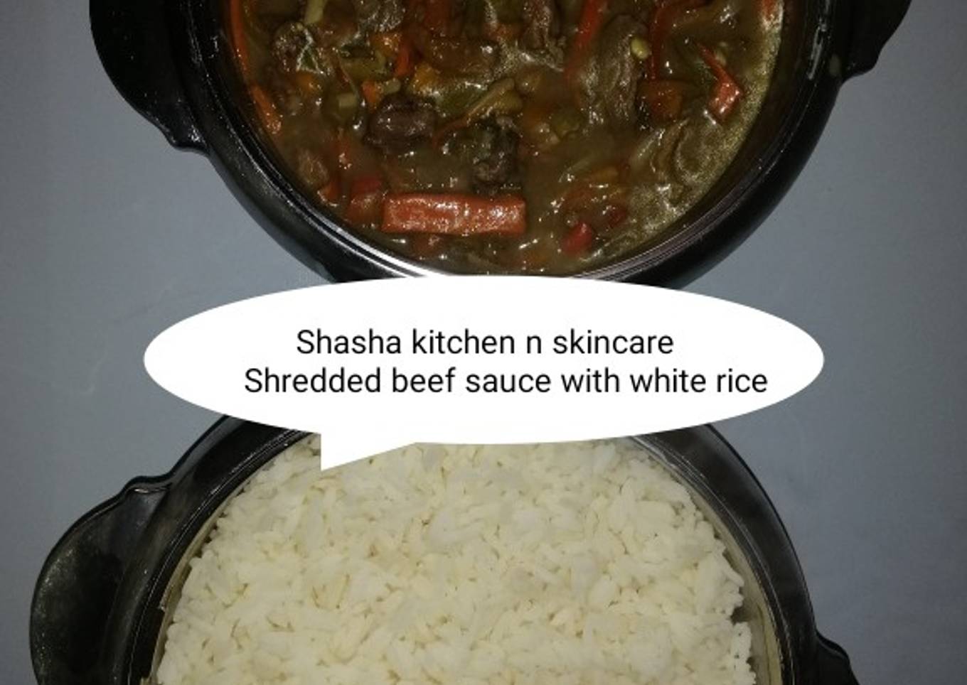 Meat sauce with white rice