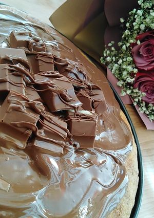 صورة لوصفة كعكة الكوكيز الشهيه 🤤🖤