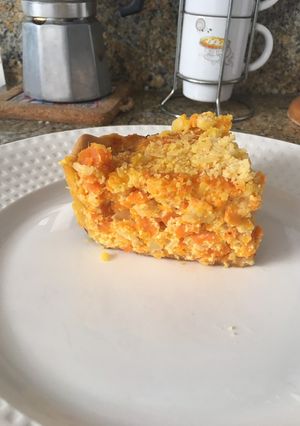 Una foto de Tarta de zanahoria y queso