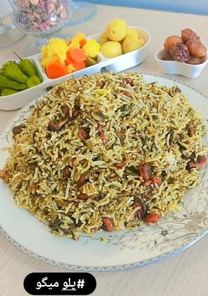 عکسی از دستور میگو پلو یاسمن پز