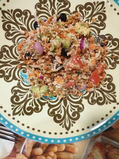 Una foto de Ensalada de lentejas y cuscús