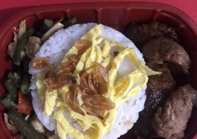 Resep Nasi uduk babi goreng manis (non halal) Anti Gagal
