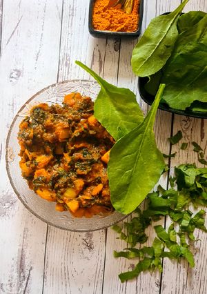 આલુ પાલક (Aloo Palak Recipe In Gujarati) રેસીપી મુખ્ય ફોટો