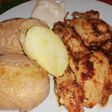Churrasco de pollo al ajoperejil y un toque moruno