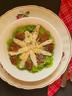 A picture of Grilled Chicken Caesar salad.