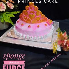A picture of Chocolate fudge princess cake.