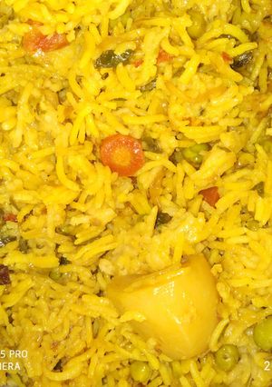 A picture of Vegetable pulao.