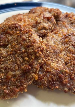 Una foto de Milanesas de carne picada!😋