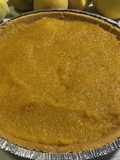 Pie de queso con durazno