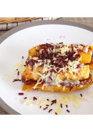 Foto resep Pisang Bakar Nutella Keju Coklat