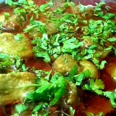 A picture of Lauki Gosht.