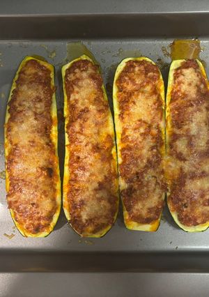 Una foto de Calabacines rellenos de carne