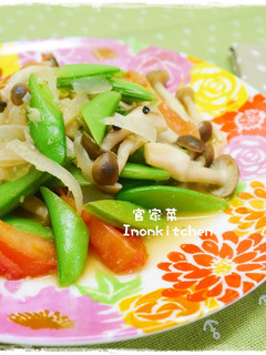 甜豆炒菇 的食譜成品照片